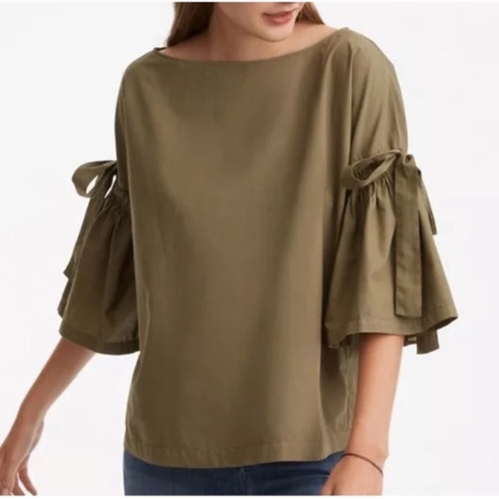 Lou & Grey Tie Bell Sleeve Top